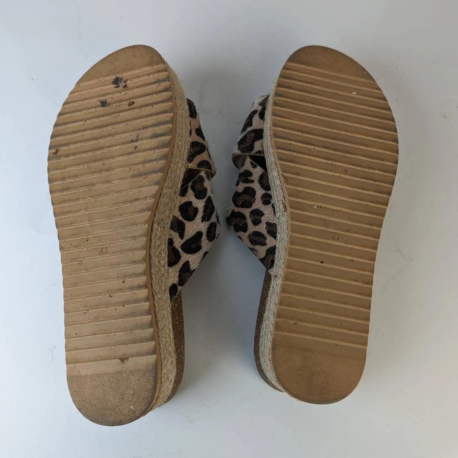 Women's Platform Leopard Print Espadrilles - 41