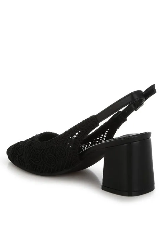 Woven Design Slingback Sandals