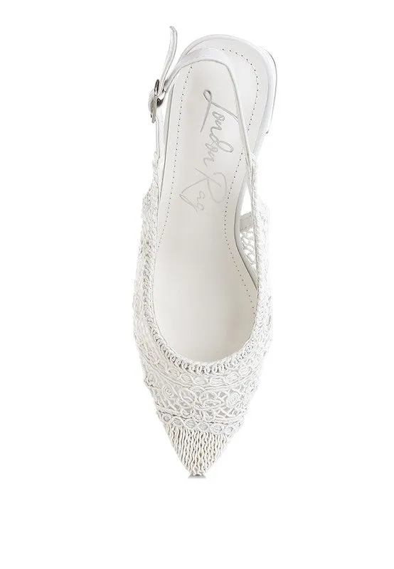 Woven Design Slingback Sandals