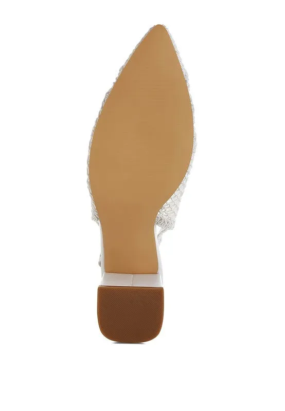 Woven Design Slingback Sandals