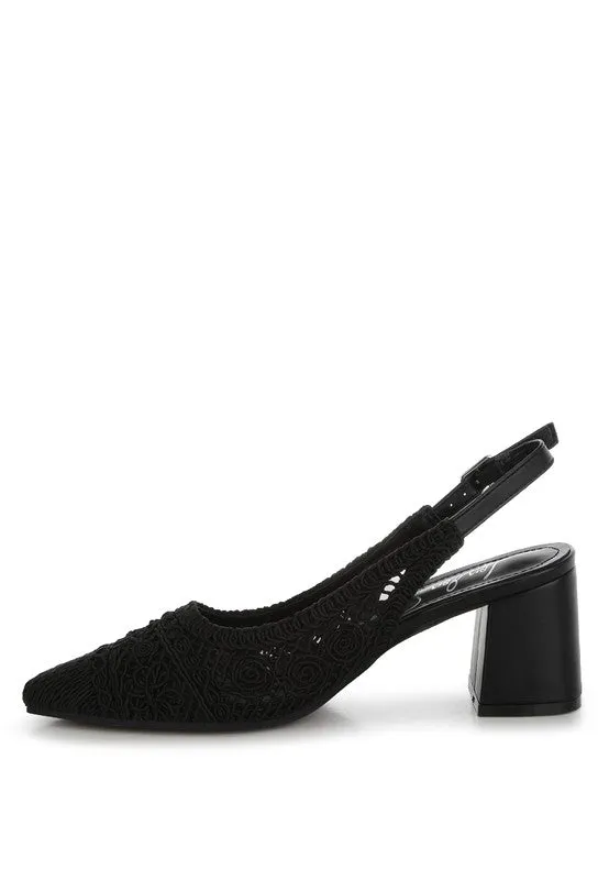 Woven Design Slingback Sandals