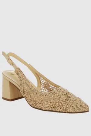 Woven Design Slingback Sandals