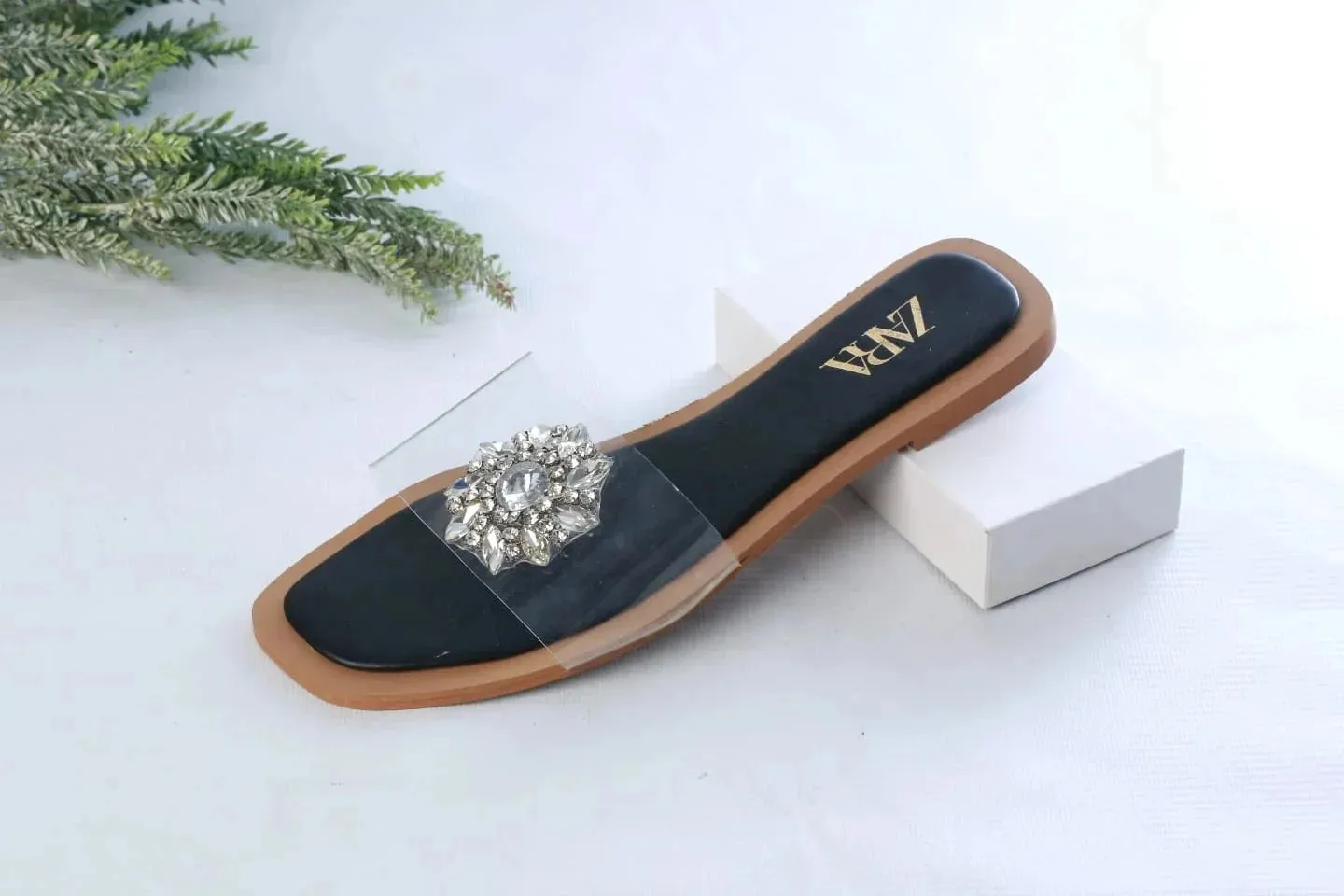 ZARA EMBELLISHED FLAT - BLACK
